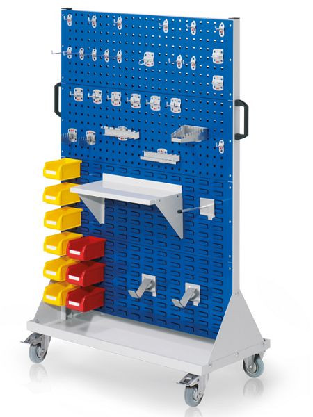 Chariot Bedrunka+Hirth RasterMobil® - taille 4, dimensions : 1000 x 500 x 1580 mm, 1 x assortiment de porte-outils 28 pièces, 04.41.3916