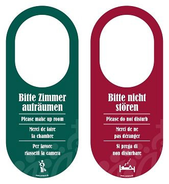 Plaque de porte Contacto Veuillez ne pas déranger vert/rouge, 7662/002