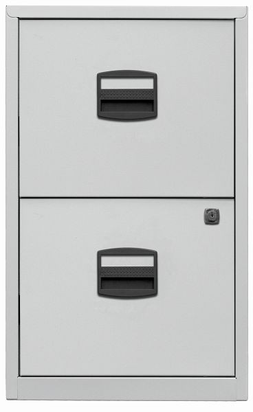 Classeur suspendu Bisley PFA, 2 tiroirs HR, gris clair, PFA2645