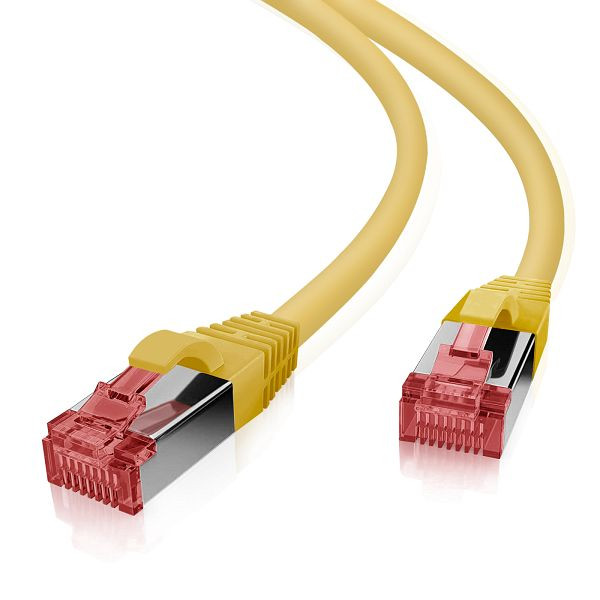 Câble de raccordement Helos S/FTP Cat 6 jaune 7,5 m, 118013