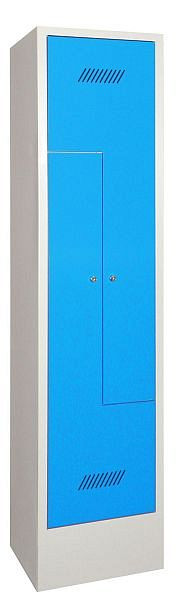 Armoire Pavoy Z avec base 1850/500/400, 1 compartiment, serrure à barillet, bouches d'aération, 60262-212-021-910303