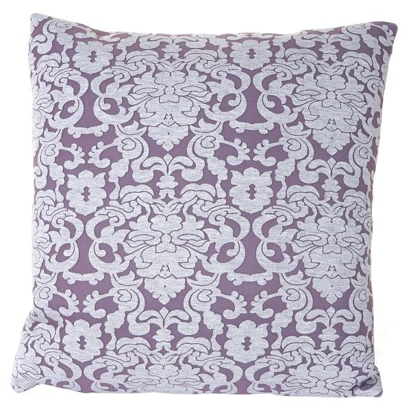 Mendler coussin décoratif baroque, coussin de canapé coussin décoratif avec rembourrage, violet 45x45cm, 51874
