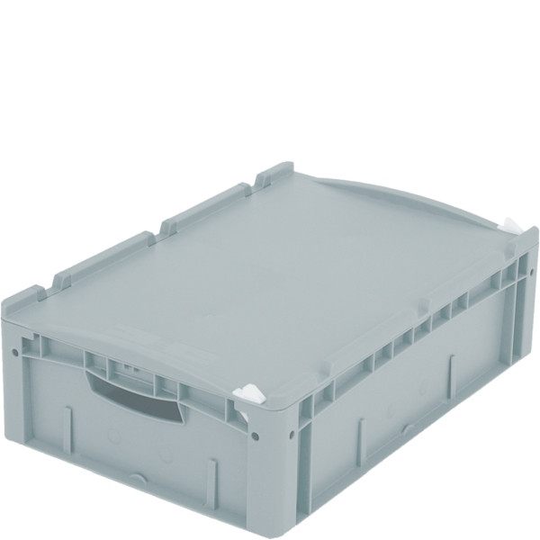 BITO Euro bac gerbable XL set /XL 64171ASDV 600x400x170 gris, fermeture couvercle, C0290-0576