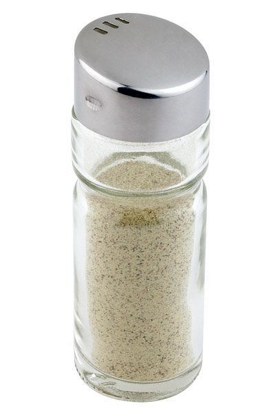 APS poivrière ou salière en verre, Ø 3 cm, hauteur : 9 cm, verre, inox, 40461