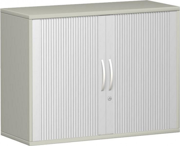 armoire à volets roulants geramöbel 1 étagère décorative, verrouillable, 1000x425x768, argent/gris clair, N-10Q210-SL