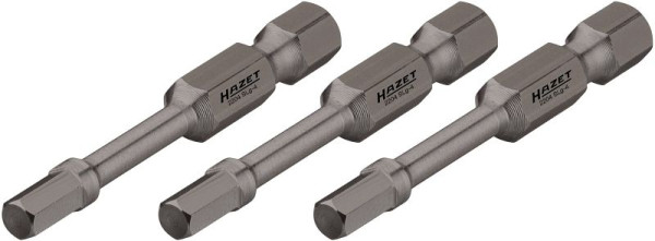 Hazet impact, embouts de torsion pour tournevis machine, six pans pleins 6,3 (1/4 pouce), profil à six pans creux, 8 mm, nombre d'outils : 3, 2204SLG-8/3