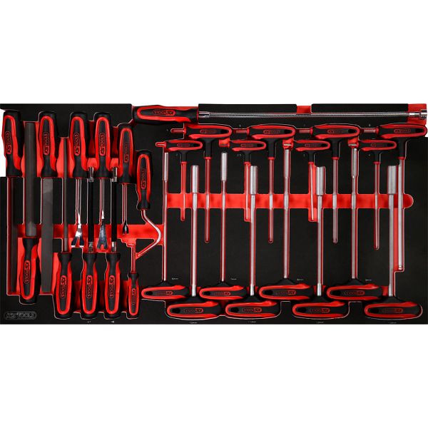 KS Tools PERFORMANCEplus jeu d'outils, 28 pièces, pince et clé coudée à poignée en T, 813.0028