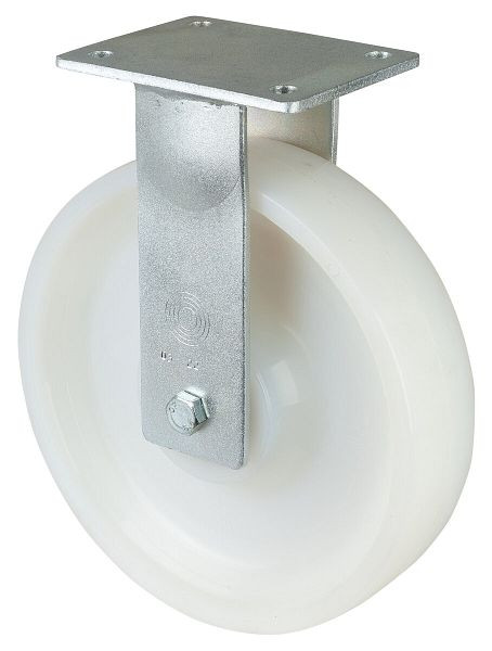 BS Rolls Roulette pour charges lourdes, roulette fixe, largeur de roue 60 mm, Ø roue 250 mm, capacité de charge 1400 kg, bande de roulement/corps de roue plastique, roulements à billes, RR110.B15.250