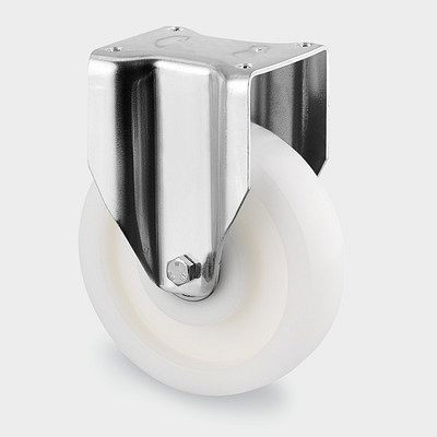 Roulette fixe TENTE-ROLLEN, roue Ø 160 mm, capacité de charge 600 kg, hauteur de construction 210 mm, D 75 Shore, 3648TOP160P63