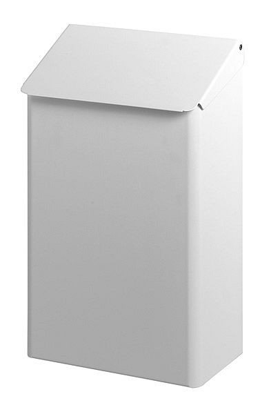 All Care Dutch Bins poubelle 7 litres en acier inoxydable blanc, 13053