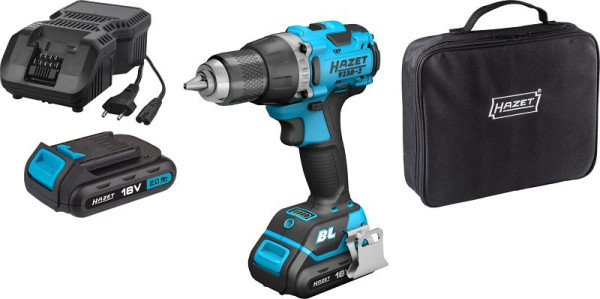 Jeu de perceuses sans fil Hazet, 18 V, 2 Ah, 3 pièces, nombre d'outils : 3, 9230-2