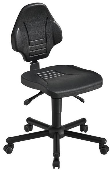 Bedrunka+Hirth siège de travail pivotant à roulettes, hauteur d'assise 480 - 610 mm, capacité de charge 170 kg, assise : PU noir, 05.94.31
