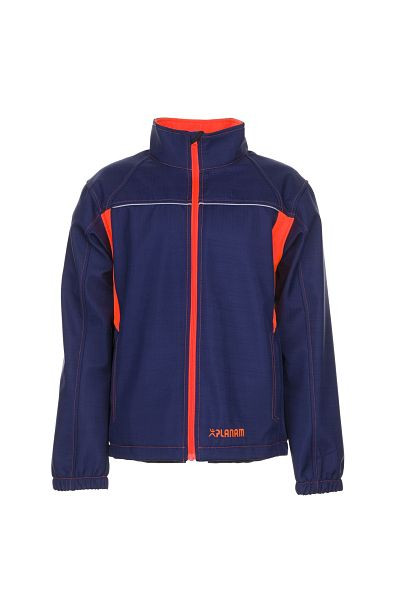 Veste softshell Planam Basalt Neon, bleu marine/orange, taille S, 6291044