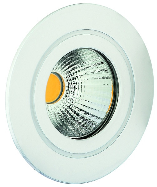 rutec Projekt CIRDAN COB LED - spot encastrable rigide, rond, 350mA, 8W, IP55, 3000K, CRI80 - blanc, PEG691WWOK