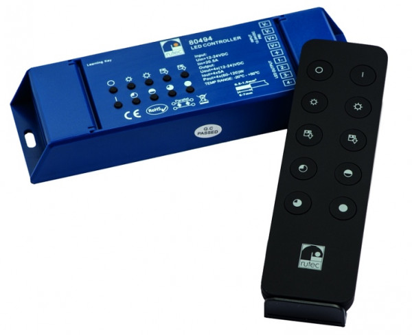 rutec Projekt LED contrôleur unicolore 12V / 24V avec télécommande 240W / 480W, PHZ494