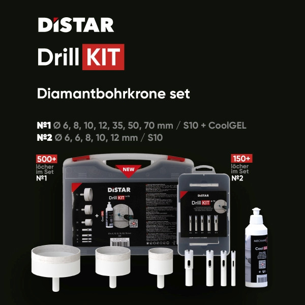 Jeu de forets Distar DrillKIT 6-70 avec CoolGEL, 89568442140