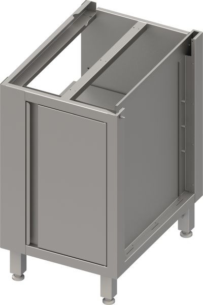 Coffret d'armoire bas d'angle en acier inoxydable Stalgast version 2.0 avec porte battante, pour pieds/cadre de socle, partie 2/2 540 mm profondeur de montage 460x540x660 mm, BX040558
