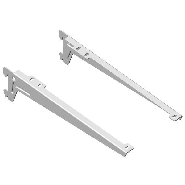 Équerre système Element, AVEC CLIP, gauche et droite, VRAC, 280 mm, BLANC, UE: 10 paires, 10300-00033