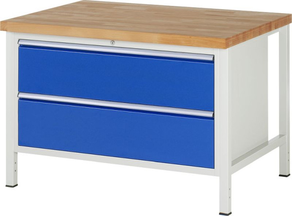 Etabli RAU série 8000 - modèle 8355, L1250 x P900 x H840-1040 mm, base système L1235 x P850 x H800-1000 mm, 03-8355A2-129B4H.11