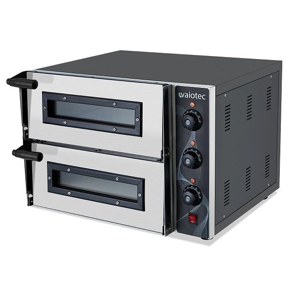 Four à pizza électrique Vaiotec EASYLINE avec 2 chambres de cuisson, plage de température 50-350°C, 58,5x57x43 cm, 11036