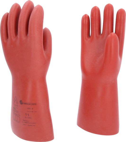KS Tools Gant de protection pour électricien avec protection mécanique, taille 11, classe 3, rouge, 117.0079