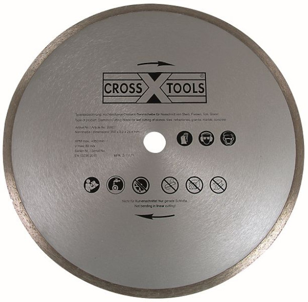 Disque diamant CROSS TOOLS pour CSC 350 mm x 25,43 mm, 20607