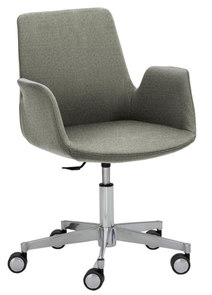 Fauteuil Mayer Sitzmöbel , avec piètement en aluminium (ø 61 cm), gris chiné, 2010_01_26654