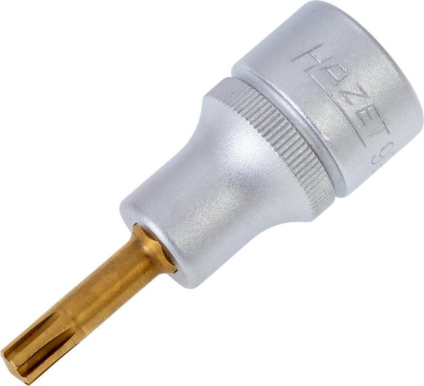 Douille de tournevis Hazet, carré creux 12,5 mm (1/2 pouce), cannelure interne Ribe-CV, M6, 991-6