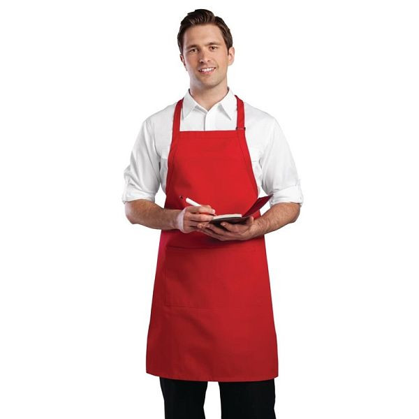 Tablier réglable Chef Works rouge, B196