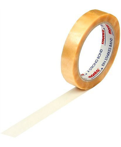 film autocollant PVC monta 220, largeur 19 mm x 66 m, épaisseur 54µ, pack : 12 rouleaux, 299525