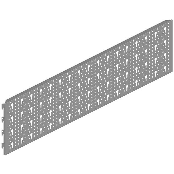 Système d'éléments PLAQUE À TROU EN ACIER, 1 PAIRE, 800X200 mm, ALU BLANC, 11400-00007