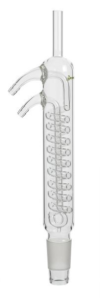 Refroidisseur Rettberg Dimroth pour extracteurs 100/150/250 ml, noyau NS 45/40, avec serpentin de refroidissement simple, verre borosilicaté 3.3, 134694500