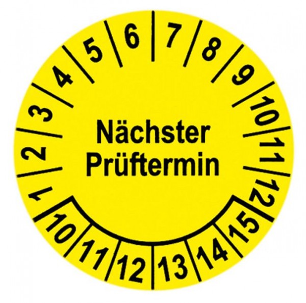 Fiches de contrôle Euroline pour l'inspection régulière des échelles, des échafaudages mobiles et des échelles - Badge de test, lot de 15, 9999999