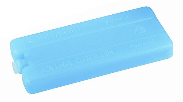 Poche froide APS, 16 x 7,5 cm, hauteur : 2 cm, polyéthylène, bleu, remplie de liquide, paquet de 4, 11101
