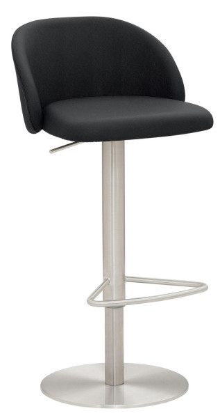 Mayer Sitzmöbel , structure en chrome brossé, aspect acier inoxydable, assise/dossier rembourrés, anthracite, 1216_04_30487