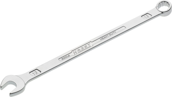Clé mixte Hazet, extra longue, design fin, profil de traction à double hexagone externe, 13 mm, 600LG-13