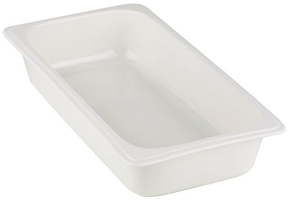 Bac APS GN 1/3, 32,5 x 17,6 cm, hauteur : 6 cm, porcelaine, résistant à la chaleur jusqu'à 220°C, 82300