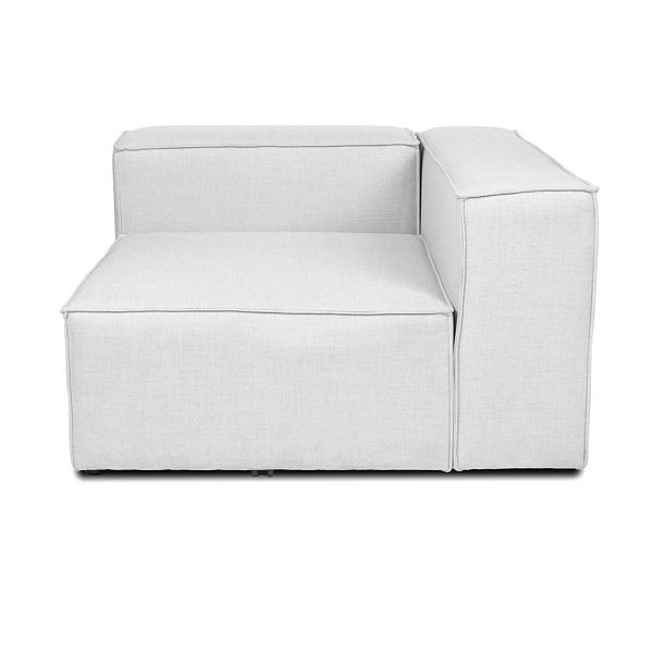 HOME DELUXE Canapé modulable VERONA Canapé d'angle droit - gris clair, 49384