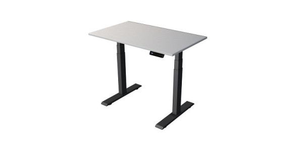 Table debout/assise Kerkmann L 1000 x P 600 mm, anthracite, réglable en hauteur électriquement de 630 à 1270 mm, gris clair/anthracite, 10270111