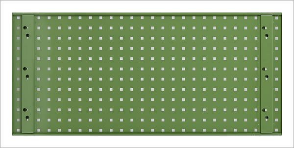 Plaque perforée ADB, dimensions : 987x456mm, couleur : vert, RAL 6011, 23007