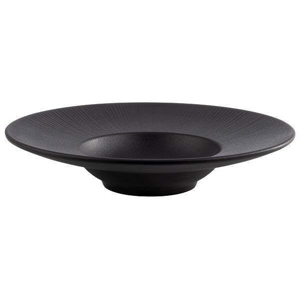 Assiette APS -NERO-, Ø 29 x 6 cm, mélamine, noir, miroir : Ø 14 cm, 0,3 litre, 85098