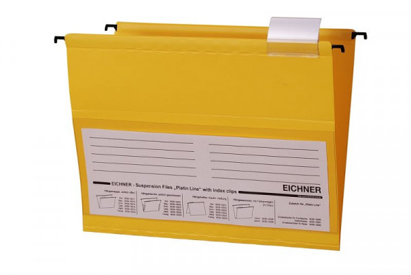 Dossier suspendu Eichner Platin Line en PVC, jaune, UE : 10 pièces, 9039-10014