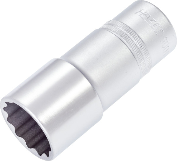 Douille Hazet, Bi-Hex, carré creux 12,5 mm (1/2 pouce), 27 mm, type long avec moletage, 900TZ-27