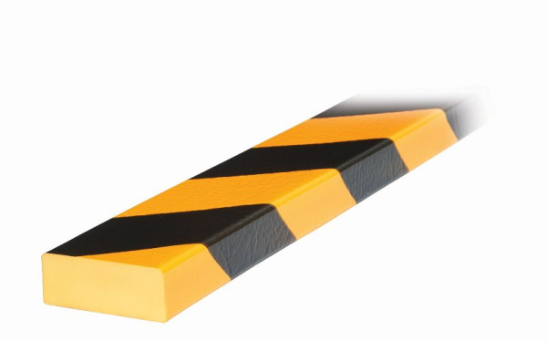 Protection de surface Knuffi, profil d'avertissement et de protection type D, jaune/noir, 1 mètre, PD-10013