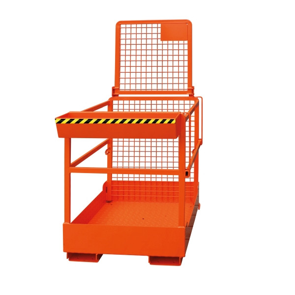 Panier industriel Eichinger pour chariot élévateur 1 personne, orange pur, 10730500000100