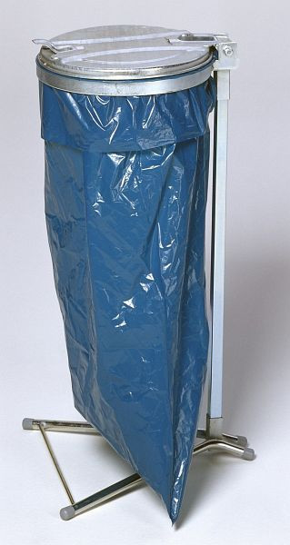 Norme VAR, poubelle galvanisée avec couvercle en métal galvanisé, 10241