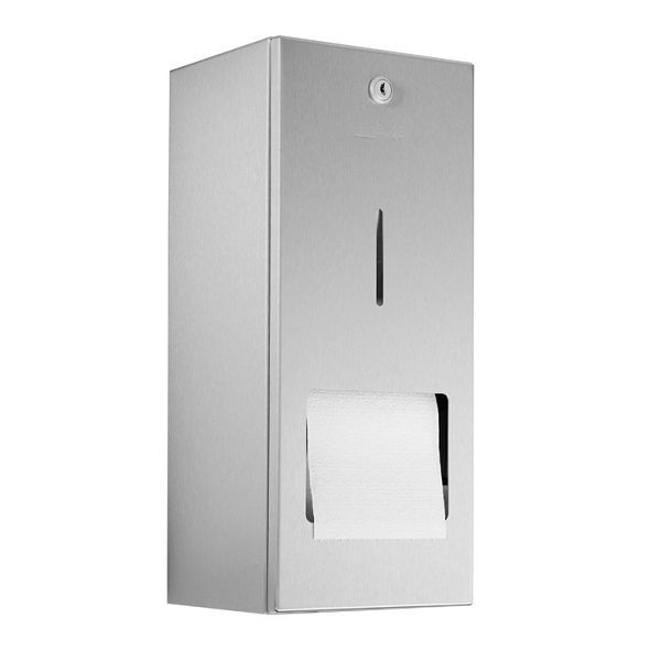 Wagner EWAR porte-papier hygiénique avec rouleau de rechange WP164, finition satinée, 727200