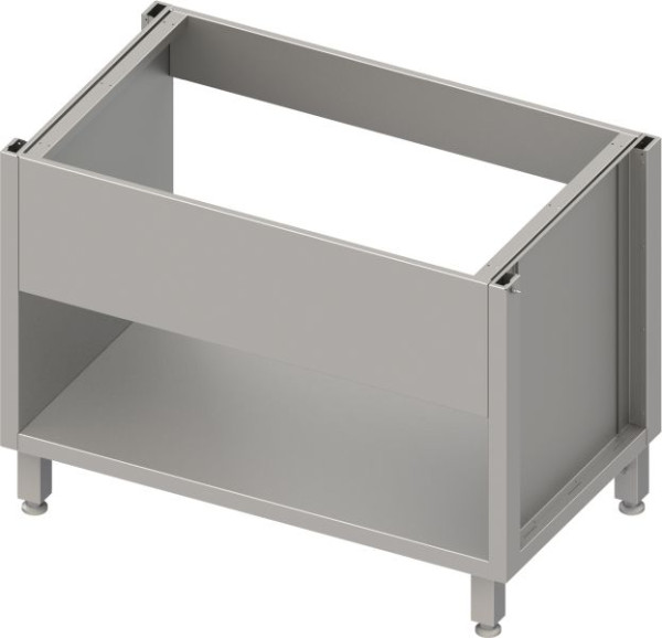 Caisson meuble évier inox Stalgast version 2.0, pour pieds/cadre plinthe, avec panneau vasque 700x640x660 mm, BX07670