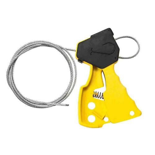 Câble antivol DENIOS, longueur de câble 1,83 m, jaune, 311863