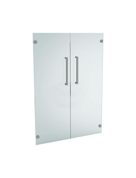 Portes d'entrée Kerkmann en verre satiné, 3 OH, frais, L 760 x P 4 x H 1040 mm, verre, 13454382